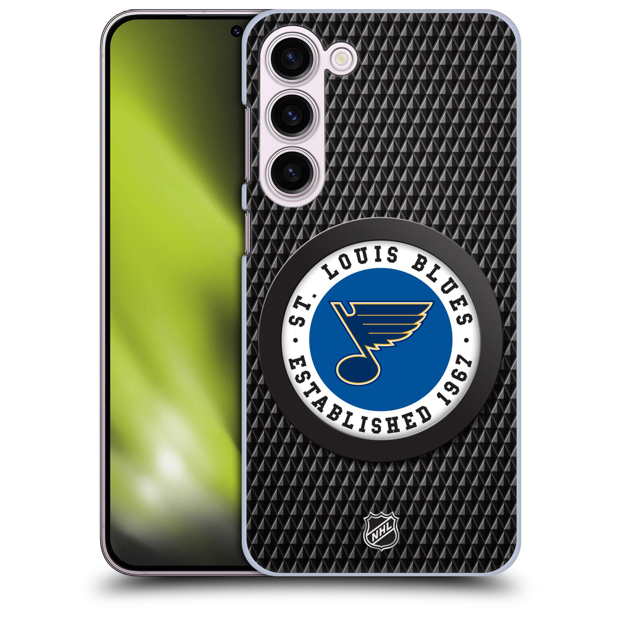St. Louis Blues NHL Puck Texture Grafik Phone Case - Samsung Image
