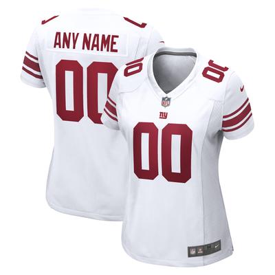 New York Giants Nike Game Auswärtstrikot - Weiß - Personalisiert - Damen Image