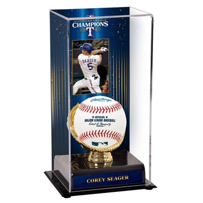Corey Seager Texas Rangers 2023 American League Champions Sublimierte Vitrine mit Bild Image