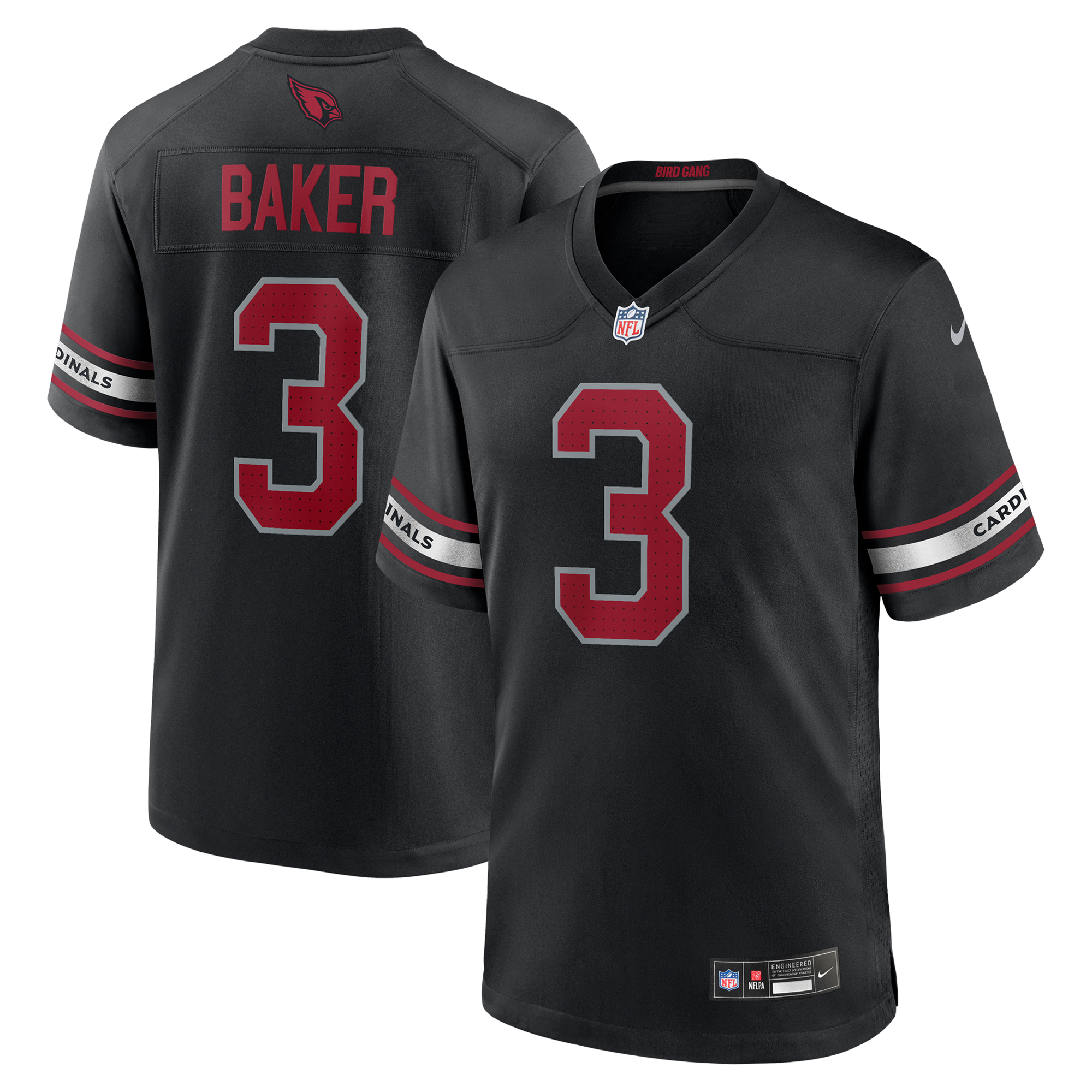 "Arizona Cardinals Nike Game Ausweichtrikot - Schwarz - Budda Baker - Herren" Image