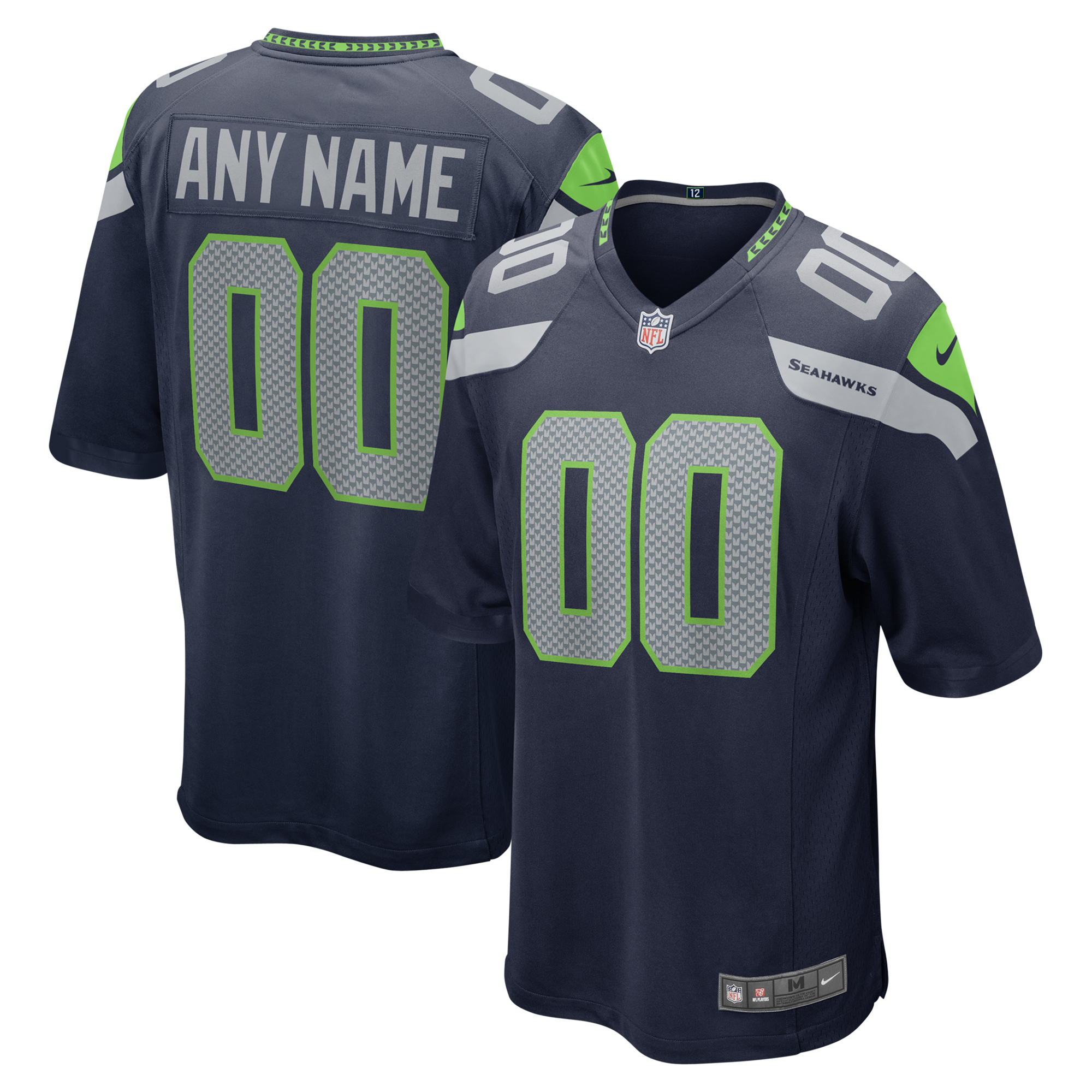 Seattle Seahawks Nike Game Heimtrikot – Personalisiert - Herren Image