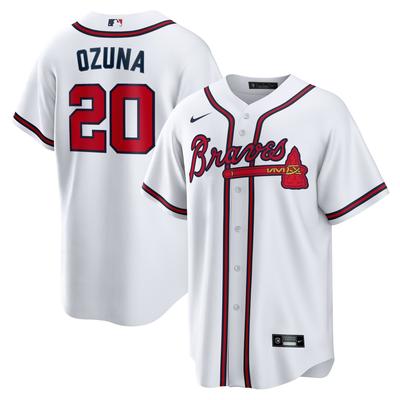 Atlanta Braves Nike Official Replica Home Jersey - Mens with Ozuna 20 printing Image
