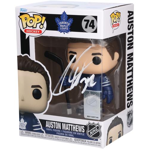 Auston Matthews Toronto Maple Leafs signiertes blaues Trikot Funko Pop! Vinylfigur