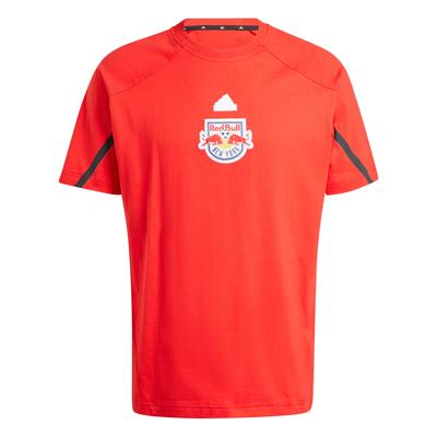 Rotes adidas New York Red Bulls 2024 Travel Raglan-T-Shirt für Herren Image