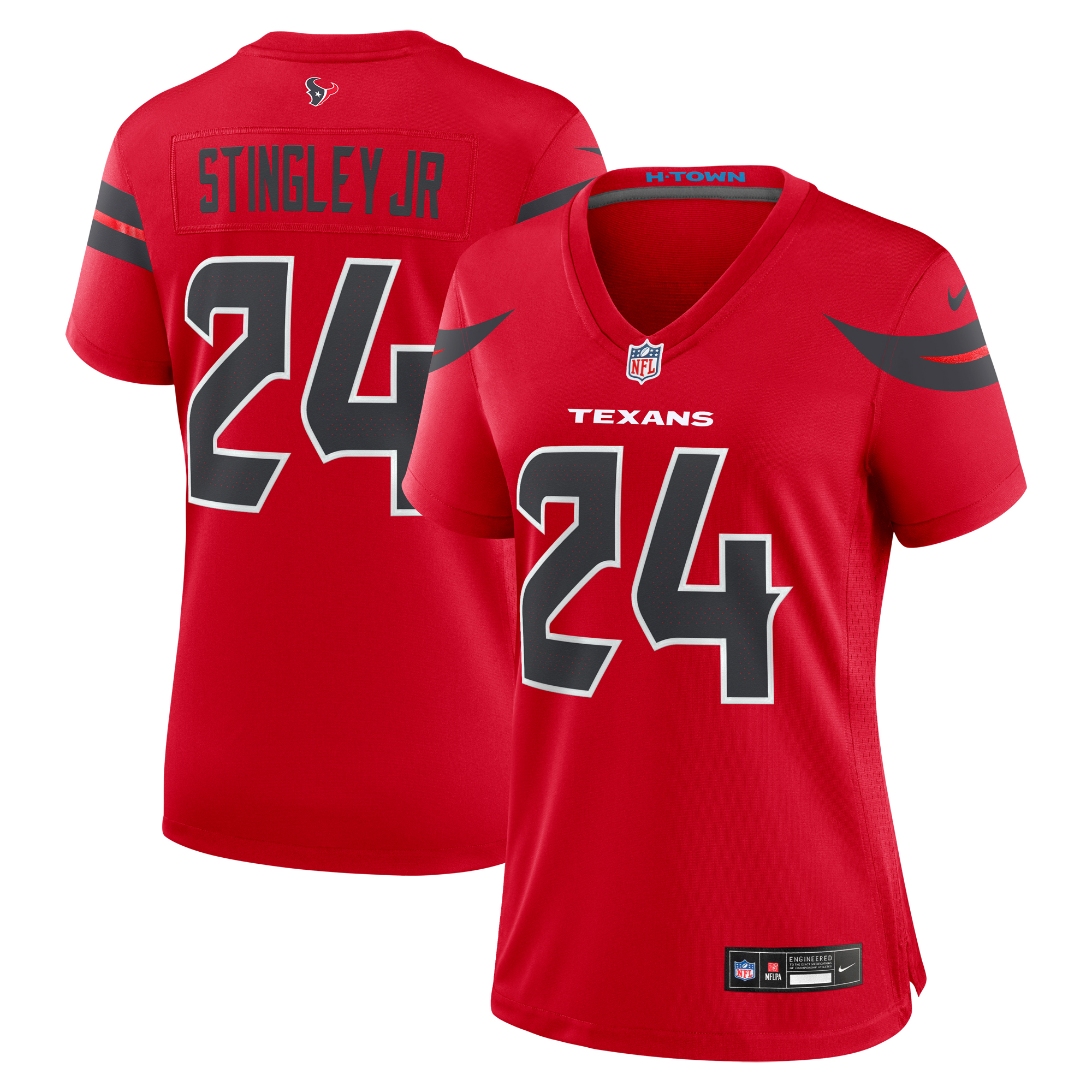 Houston Texans Nike Game Ausweichtrikot - Rot - Derek Stingley Jr. - Damen Image
