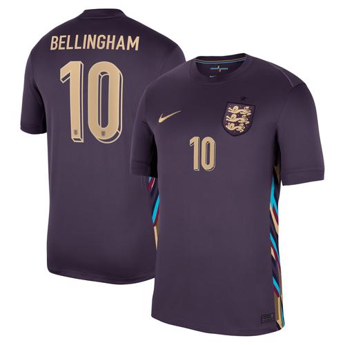 England Nike Stadion-Auswärtstrikot 2024 mit Aufdruck Bellingham 10