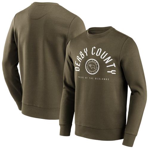 Derby County College Stamp Crew Sweatshirt – Khaki – Herren