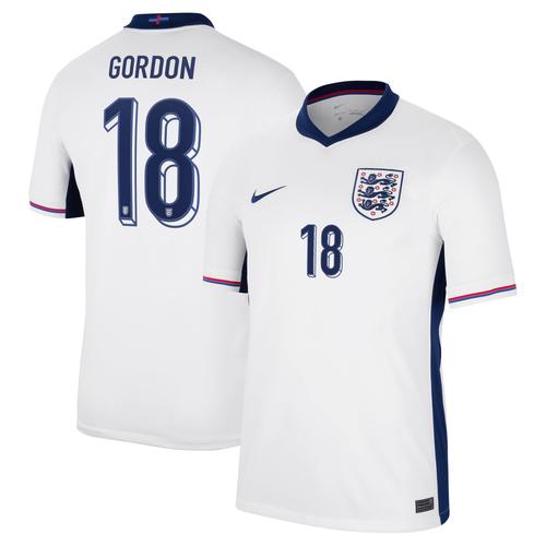 England Nike Stadion-Heimtrikot 2024 mit Aufdruck Gordon 18