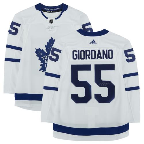 Von Mark Giordano signiertes weißes authentisches Adidas-Trikot der Toronto Maple Leafs