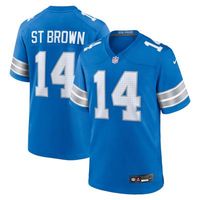 Detroit Lions Nike Game Heimtrikot - Blau - Amon-Ra St. Brown - Herren Image