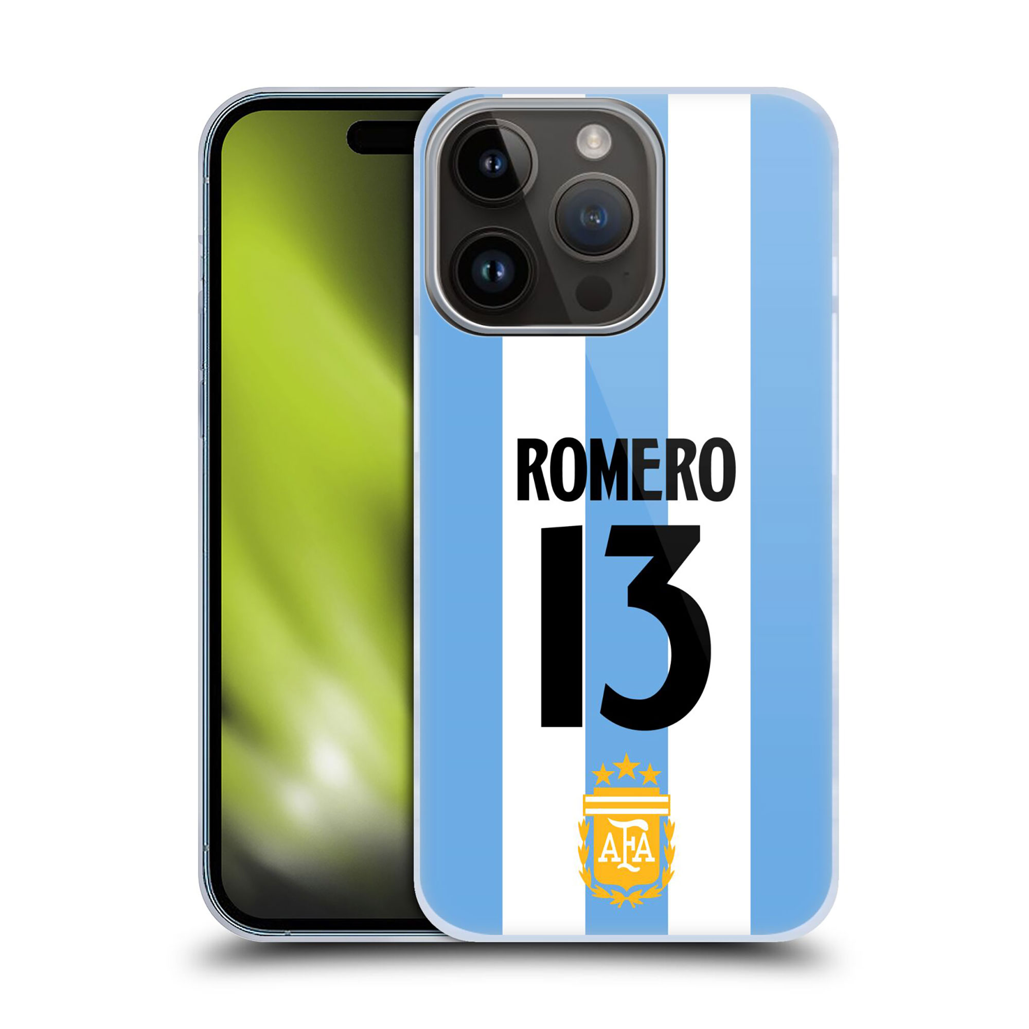 Argentinien Cristian Romero Name und Number Phone Case - iPhone Image