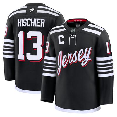 Nico Hischier – Schwarzes alternatives Premium-Trikot der New Jersey Devils Fanatics für Herren Image