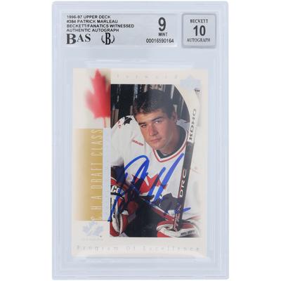 Patrick Marleau Hockey Kanada signiert 1996-97 Upper Deck Program of Excellence #384 Beckett Fanatics Zeuge authentifizierte 9/10 Rookie-Karte Image