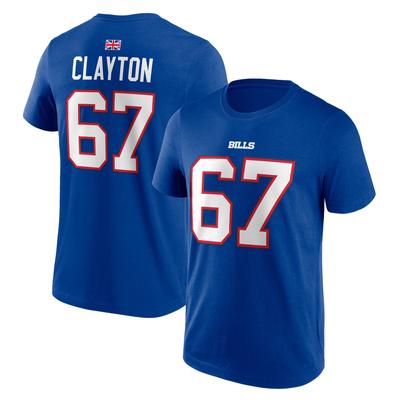 Buffalo Bills Name und Number T-Shirt - Travis Clayton 67 - Herren Image