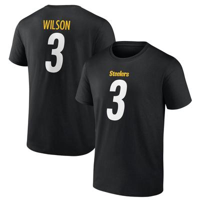 Pittsburgh Steelers Name und Nummer Grafik T-Shirt - Russel Wilson 3 - Herren Image