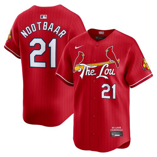 St. Louis Cardinals Nike MLB Limited City Connect-Trikot – Rot – Lars Nootbaar – Herren