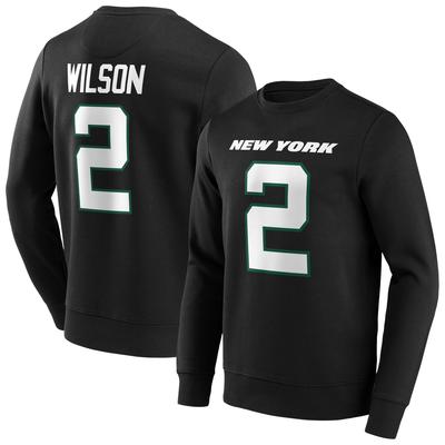 New York Jets Crew-Sweatshirt mit alternativem Namen und Nummer - Zach Wilson - Herren Image
