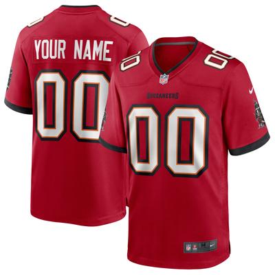 Tampa Bay Buccaneers Nike Game Heimtrikot - Gym Rot - Personalisiert - Herren Image