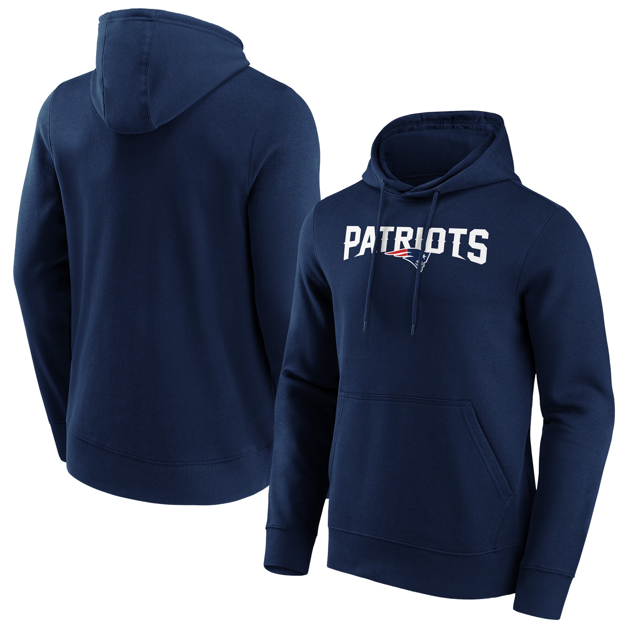 New England Patriots Primary Color Wordmark Hoodie - Herren - Groß & Tall Image