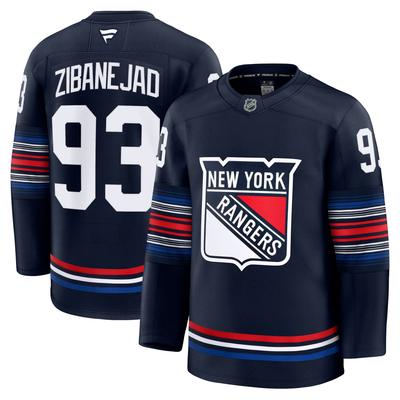 Auswechselbares Premium-Trikot der New York Rangers – Mika Zibanejad – Fanatics – Marineblau Image