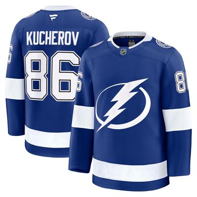 Blaues Tampa Bay Lightning-Heimtrikot von Nikita Kucherov für Herren Image