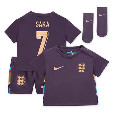 England Nike Away Stadium Mini Kit 2024 – Baby mit Aufdruck Saka 7 Image