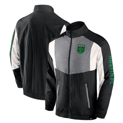 Schwarze Austin FC Net Goal Raglan-Trainingsjacke mit durchgehendem Reißverschluss für Herren von Fanatics Image