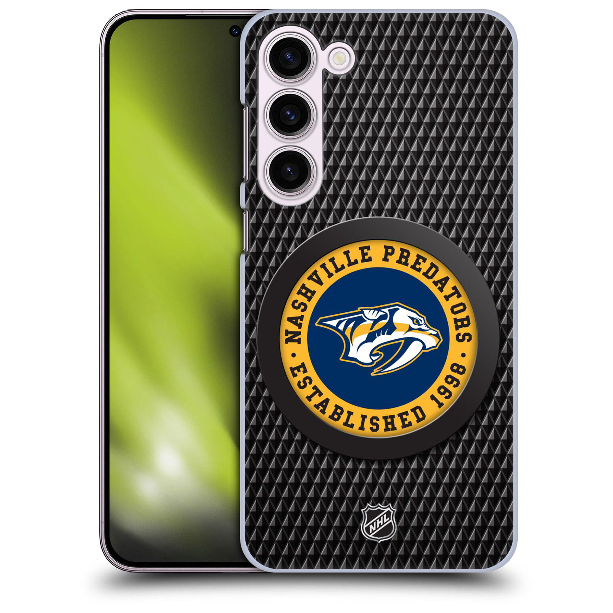 Nashville Predators NHL Puck Texture Grafik Phone Case - Samsung Image
