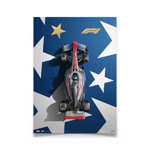 Formel 1 Amerikanisches Tribut, Sammlereditionsposter – 2024