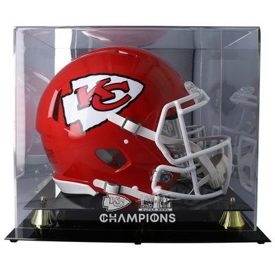 Goldener klassischer Helm mit Logo der Kansas City Chiefs für den Super Bowl LVIII-Champion Image