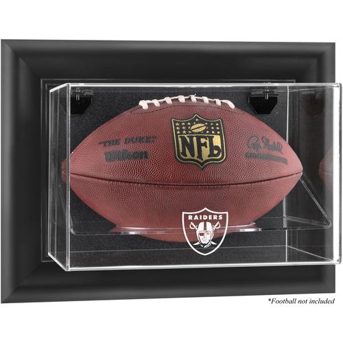 Las Vegas Raiders Football-Vitrine mit schwarzem Rahmen und Wandmontage