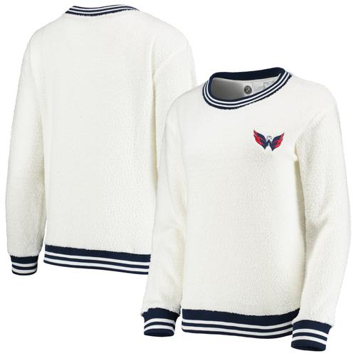 Damen Concepts Sport Creme Washington Capitals Granite Sherpa Pullover Sweatshirt