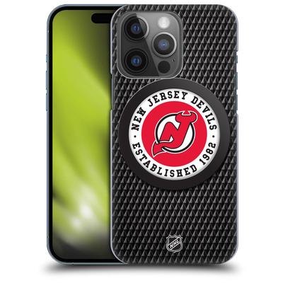 New Jersey Devils NHL Puck Texture Grafik Phone Case - iPhone Image