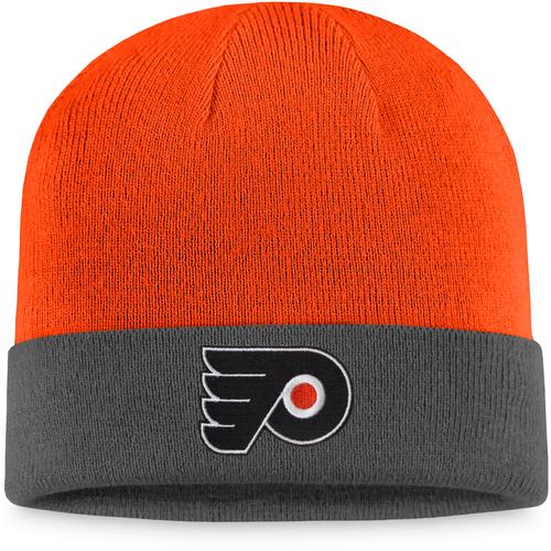 Dunkelgrau/Orange Philadelphia Flyers Fanatics Team Strickmütze mit Umschlag für Herren