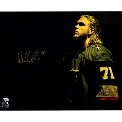 Signiertes 16 x 20 Zoll großes Foto vor dem Spiel von William Karlsson, Vegas Golden Knights Image