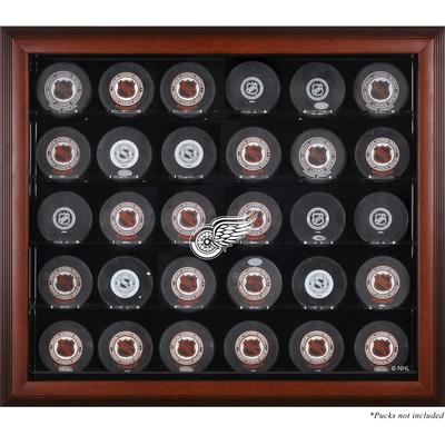 Detroit Red Wings Vitrine aus Mahagoni für 30 Pucks Image