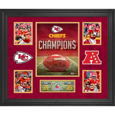 Kansas City Chiefs, gerahmt, 20 x 24 Zoll, Collage der AFC Champions 2019 Image