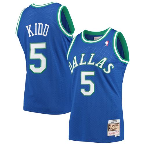 Blaues Mitchell & Ness Jason Kidd Dallas Mavericks 1994/95 Hardwood Classics Swingman-Trikot für Herren