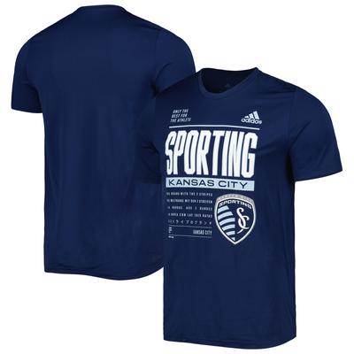 Adidas Navy Sporting Kansas City Club DNA Performance T-Shirt für Herren Image
