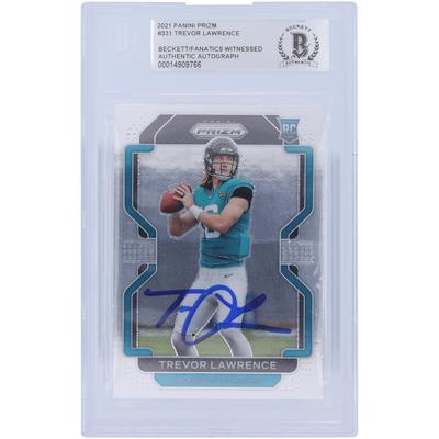 Trevor Lawrence Jacksonville Jaguars signierte 2021 Panini Prizm #331 Beckett Fanatics bezeugte authentifizierte Rookie-Karte Image