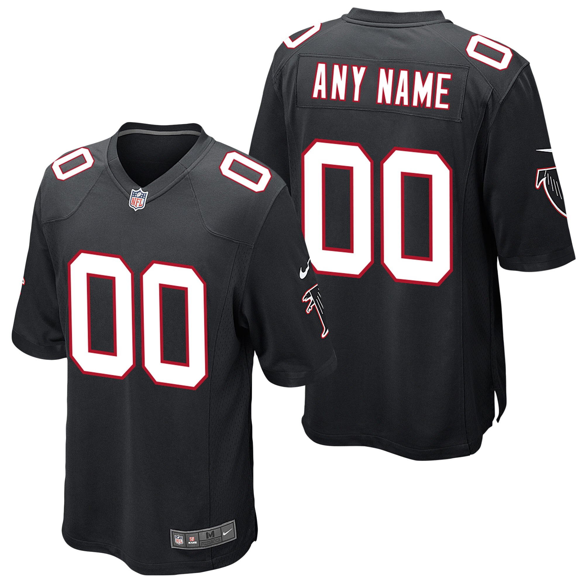 Atlanta Falcons Nike Game Ausweichtrikot - Schwarz - Personalisiert - Jugendliche Image