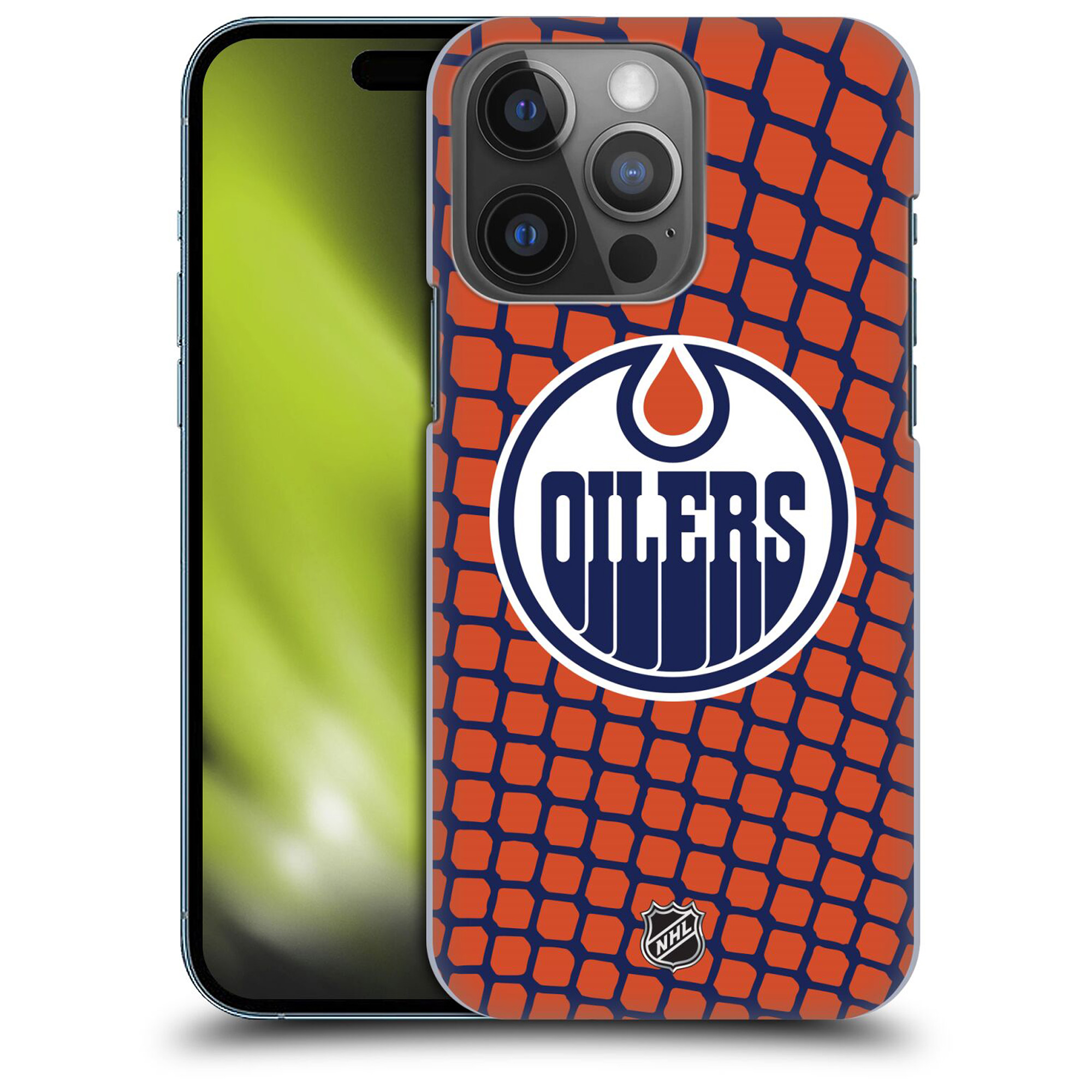 Edmonton Oilers NHL Net Pattern Grafik Phone Case - iPhone Image