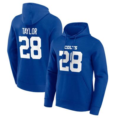 Indianapolis Colts Name und Nummer Grafik Hoodie - Jonathan Taylor 28 - Herren Image