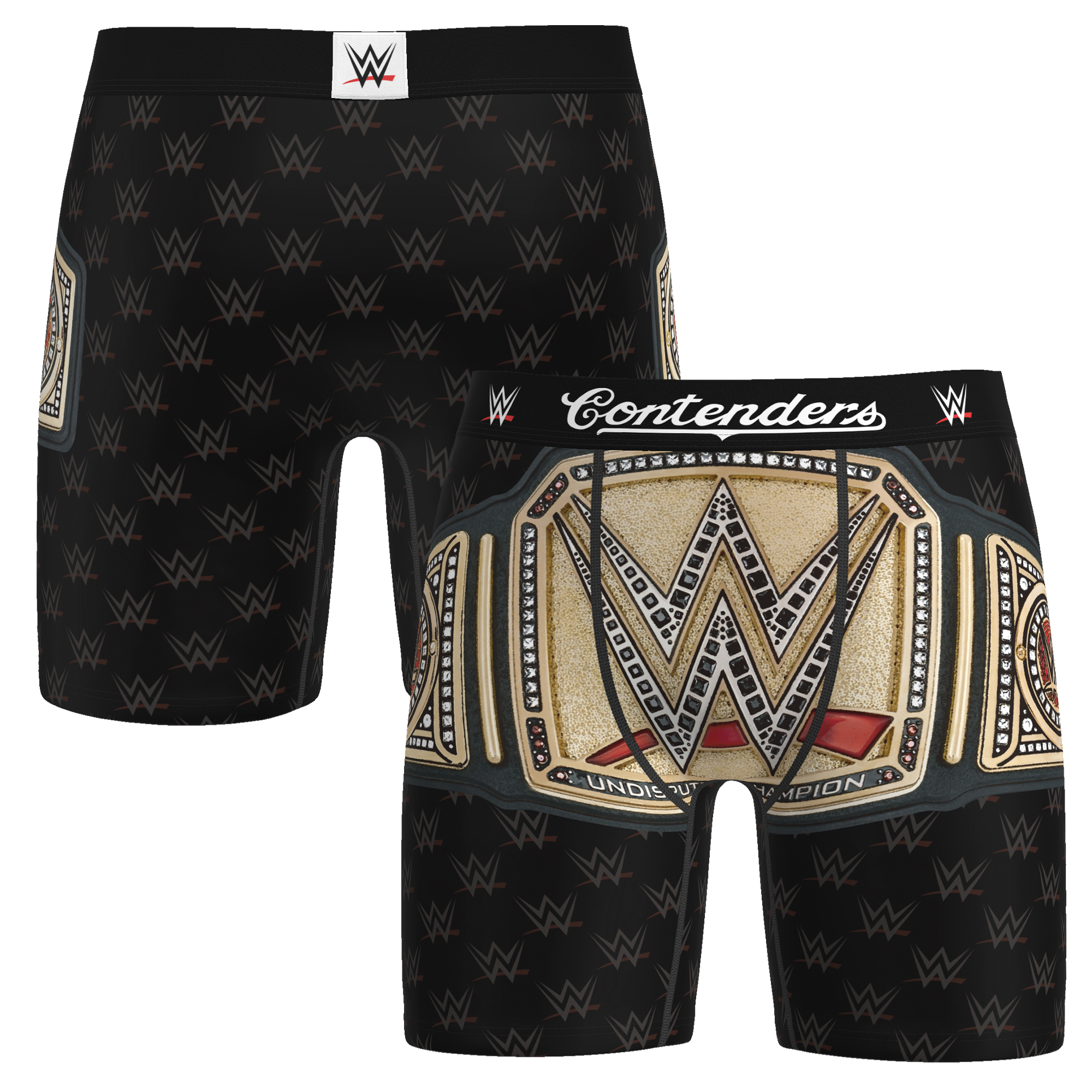 Contenders Clothing WWE Undisputed Universal Championship-Boxershorts für Herren, Schwarz Image