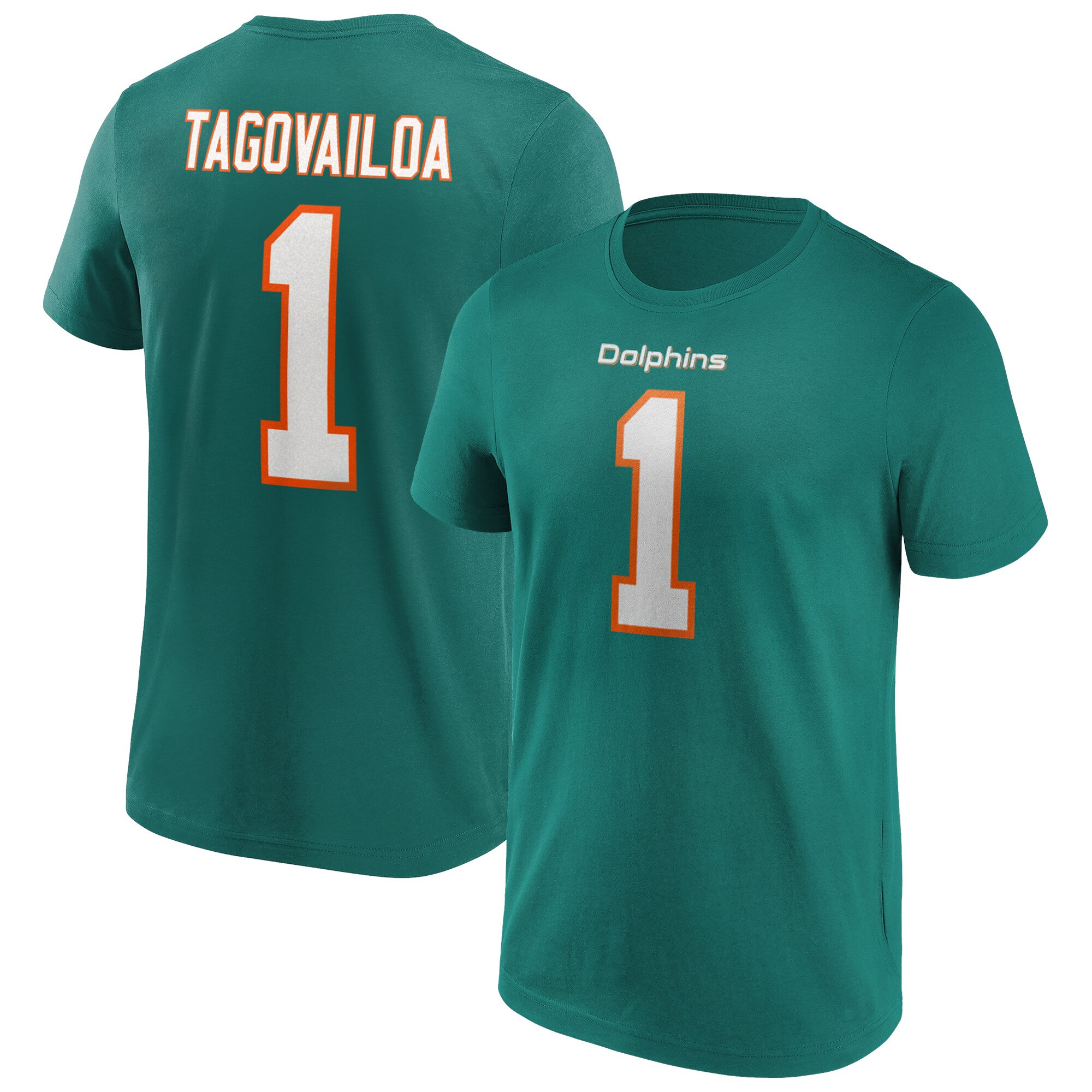 Miami Dolphins Home Name & Nummer T-Shirt - Tua Tagovailoa - Herren Image