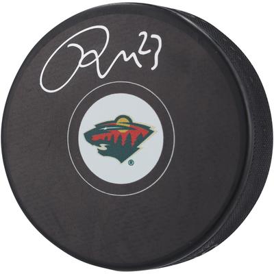 Signierter Hockeypuck von Marco Rossi, Minnesota Wild Image
