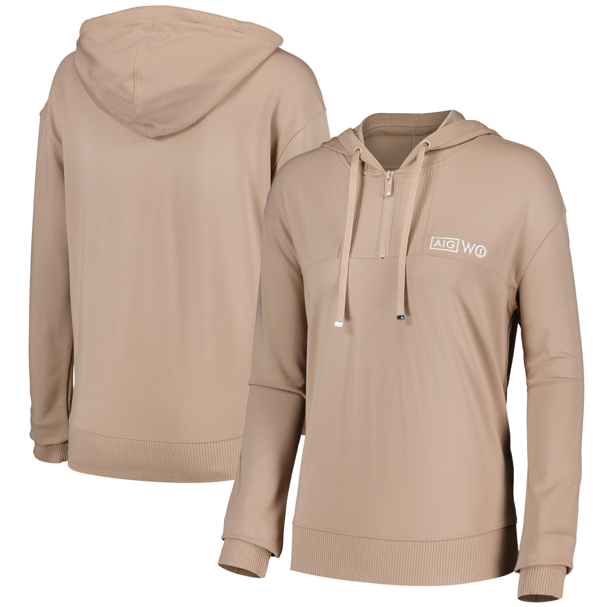 AIG Womens Open Travis Mathew 1/2 Zip Hood - Natur - Damen Image