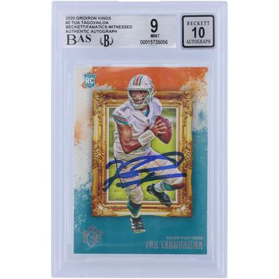 Tua Tagovailoa Miami Dolphins signierte 2020 Panini Gridiron Kings #GK-2 Beckett Fanatics bezeugte authentifizierte 9/10 Rookie-Karte Image