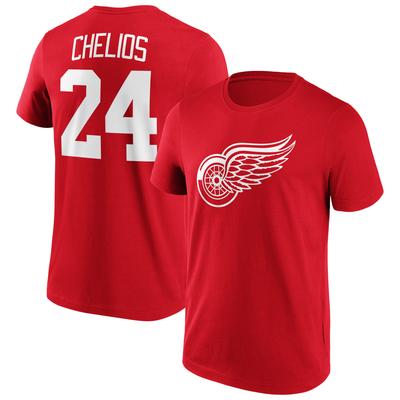 Detroit Red Wings Fanatics Branded Iconic Name & Number Graphic T-Shirt - Rot - Cheilos 24 - Herren Image