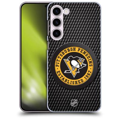 Pittsburgh Penguins NHL Puck Texture Grafik Phone Case - Samsung Image